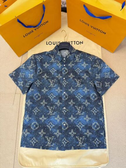 Louis Vuitton Monogram Shirt – Exclusive Blue & Gold Edition