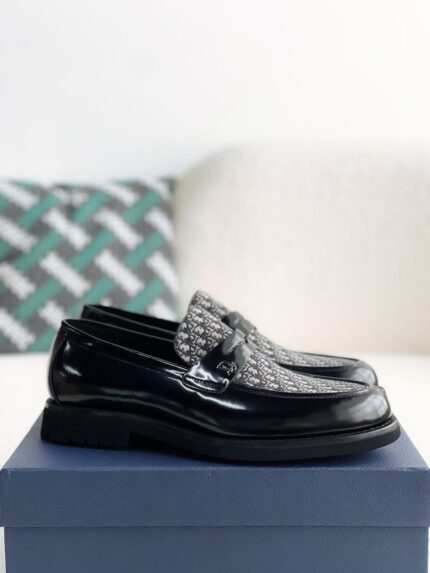 Dior Oblique Leather Loafers –  Luxury and Signature Elegance